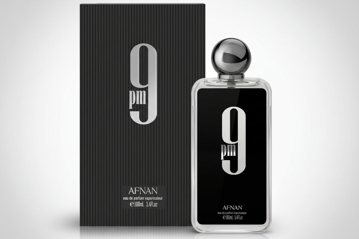 Afnan 9 Pm for Men Eau de Parfum Spray, 3.4 Ounce